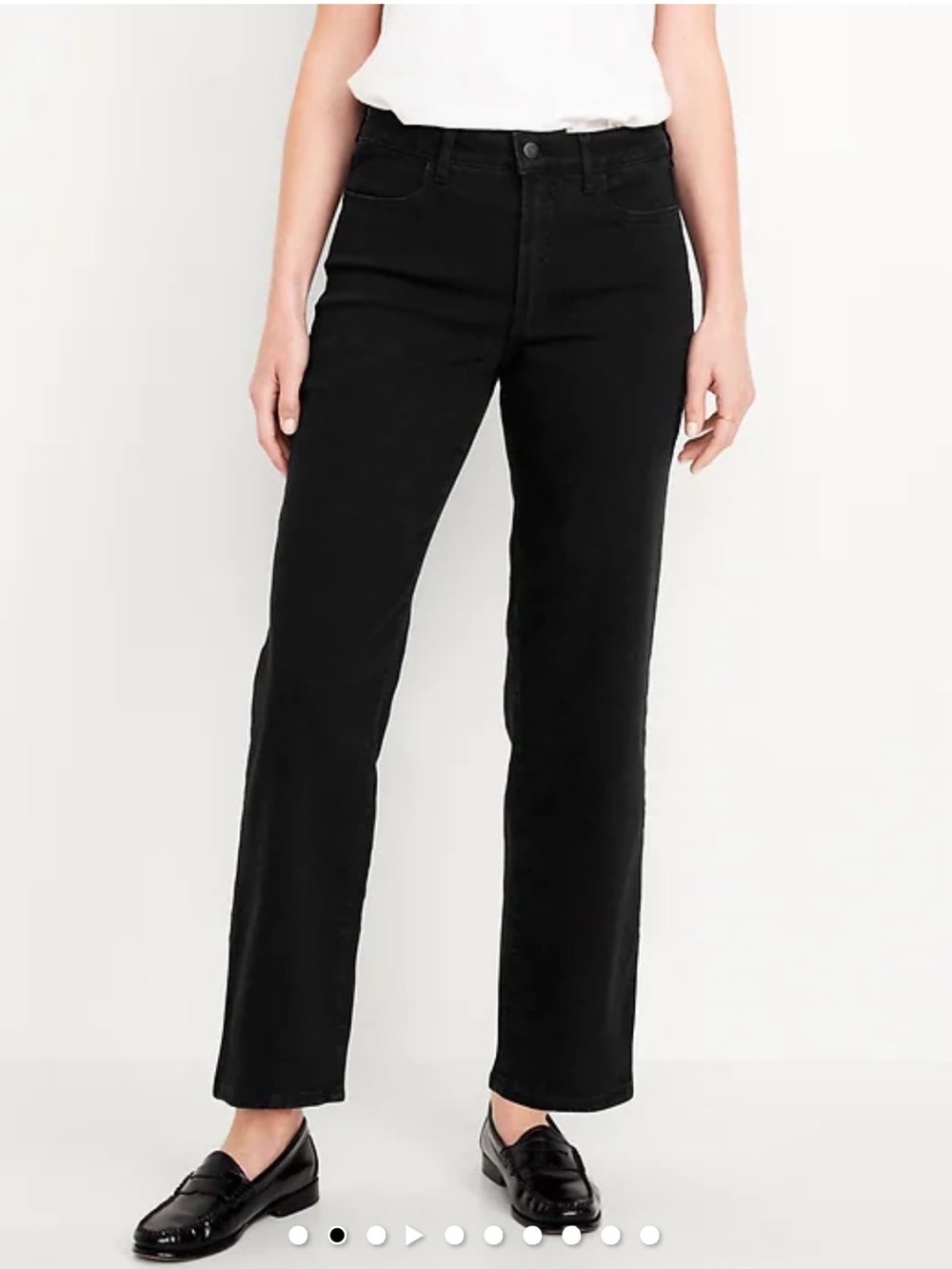 Old Navy Wow Loose High-Rise Straight Jeans in Black